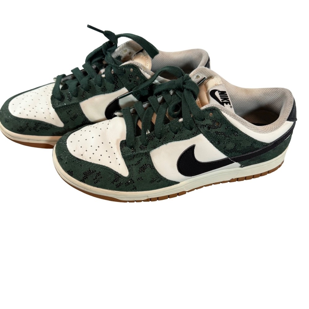 Nike Dunk Low Gorge Green White‎ Pattern Sneakers Womens 9.5